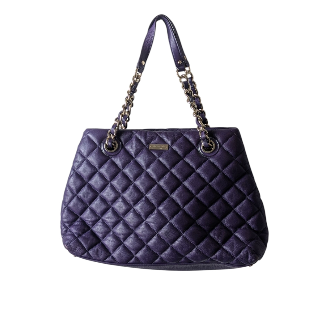 Elegant Purple Quilted Handbag